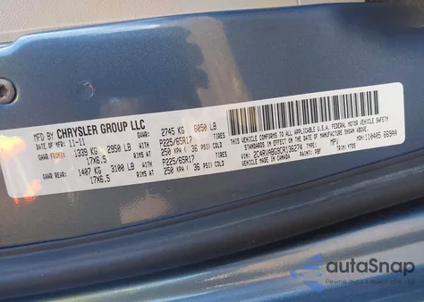 2012 Volkswagen Routan Se z USA, uszkodzony, nr VIN 2C4RVABG9CR136274